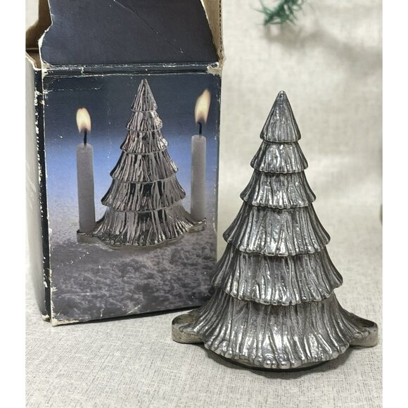 Vintage W.M. Rogers Silver Plate Christmas Tree Lights Candle Holder Italy - Picture 2 of 8